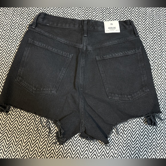 Agolde | High Rise Denim Shorts In Black | Dee Super High Rise Shorts | NWT - Picture 2 of 10